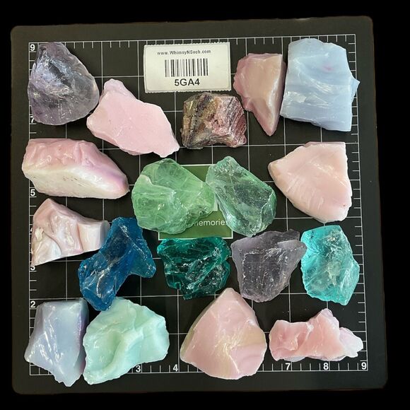 Art Glass Cullet Glowing Manganese Uranium Glass Bulk Assortment 2.5 LBS #5GA4 - Picture 9 of 9